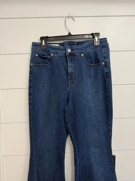 Free People We The Free Blue Crvy Super High Rise Flare Jeans 31 36460 - Picture 8 of 15
